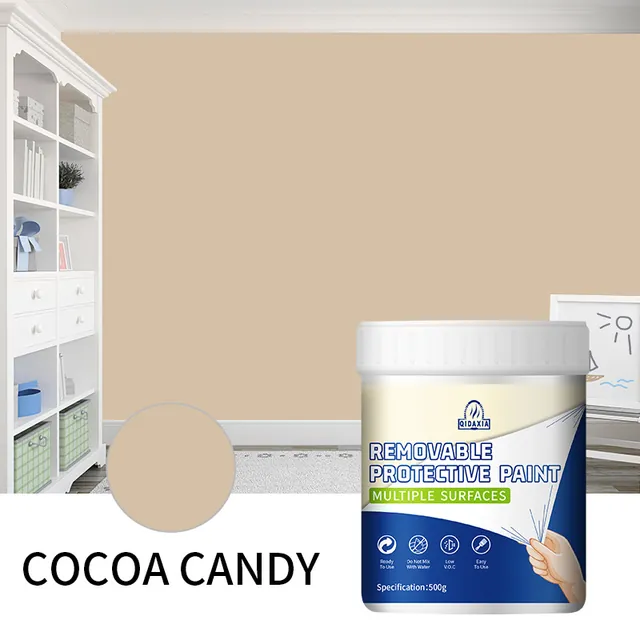 Beige peelable coating colour in an interior