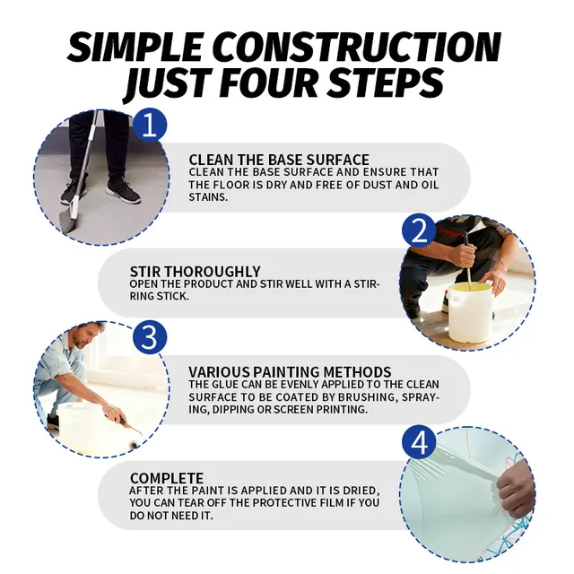 Cleaning, stirring, coating and peeling steps