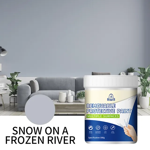 Cool grey peelable coating colour in a living room