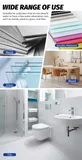 Glass, metal, acrylic and tile application examples