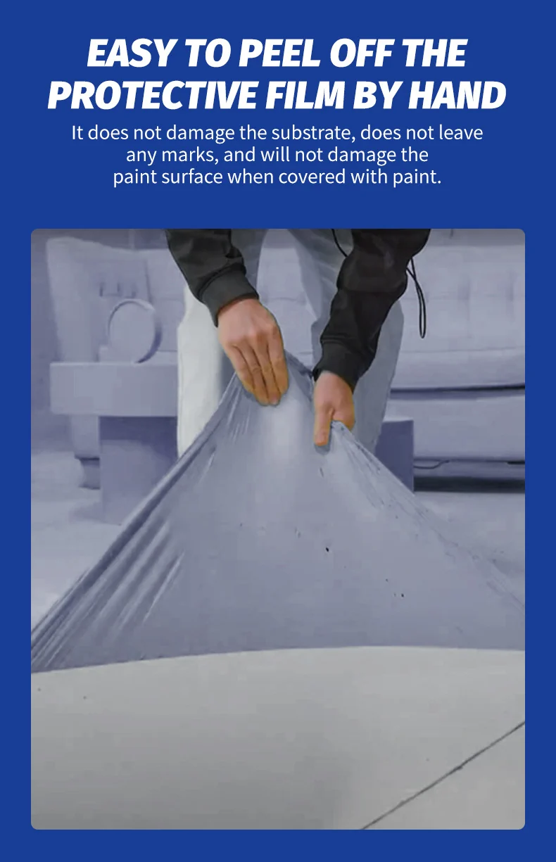 Grey protective coating being peeled from a floor