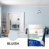 Pale blue peelable coating colour in a dining room