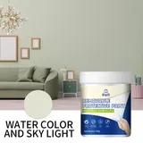 Pale green peelable coating colour in an interior