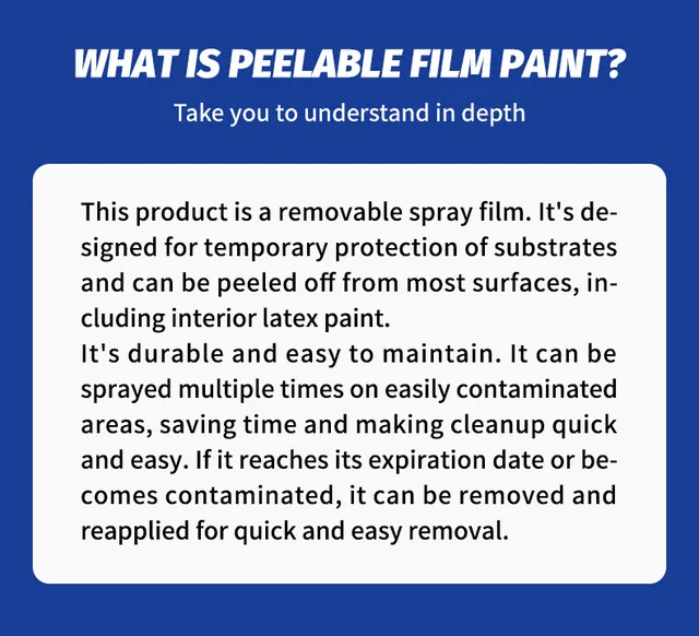 Text explaining removable protective coating