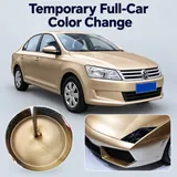 Gold-coloured vehicle and temporary paint finish examples