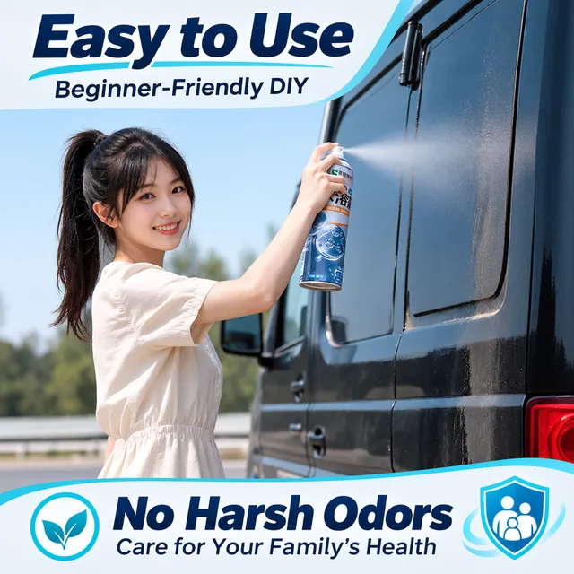 Aerosol application to a vehicle side panel