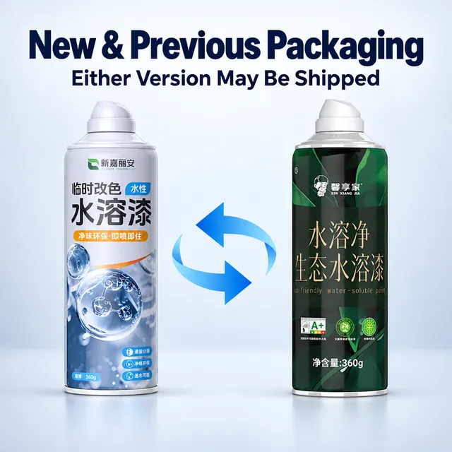 Two label designs for temporary colour spray cans