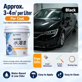 Black vehicle coating example with paint pail