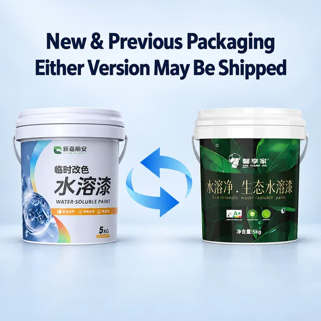 Two label designs for temporary vehicle paint pails