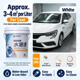White vehicle coating example with paint pail