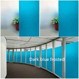 Blue frosted glass colour and office partition example