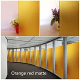Orange frosted glass and partition example