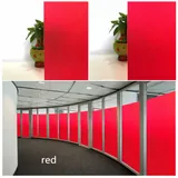Red frosted glass and partition example