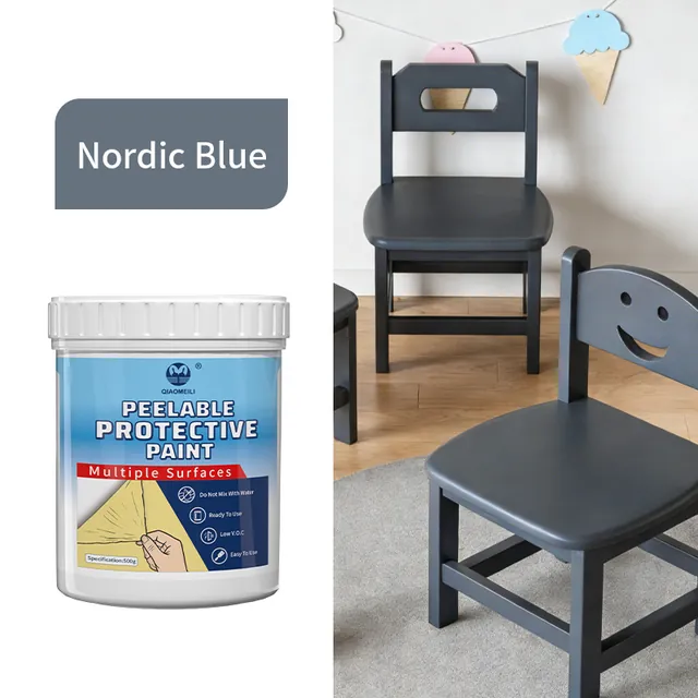 Dark blue chair colour example for renovation coating