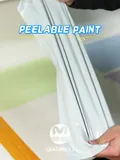 Flexible coating peeled from a panel by hand