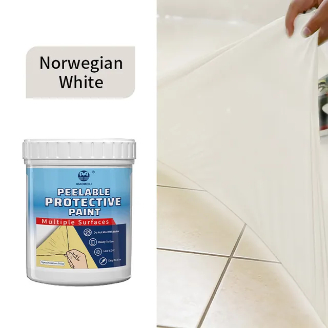 Off-white floor and wall colour example for renovation coating