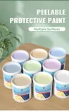 Open containers of coloured peelable protective coating