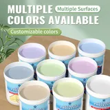 Open containers showing renovation coating colours