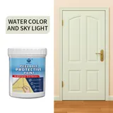 Pale green door colour example for renovation coating