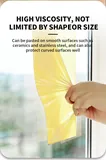 Yellow protective film peeling from a window