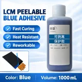 1000 ml peelable blue coating bottle and display example
