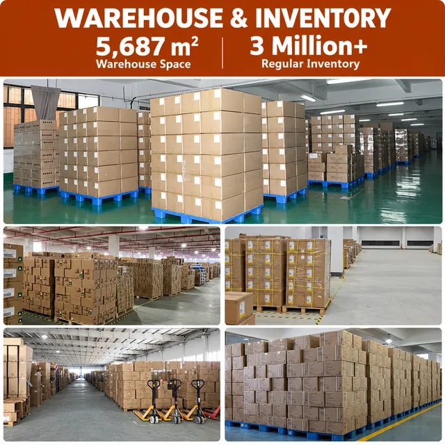 Cartons stacked on pallets in warehouse images