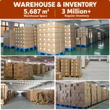 Cartons stacked on pallets in warehouse images