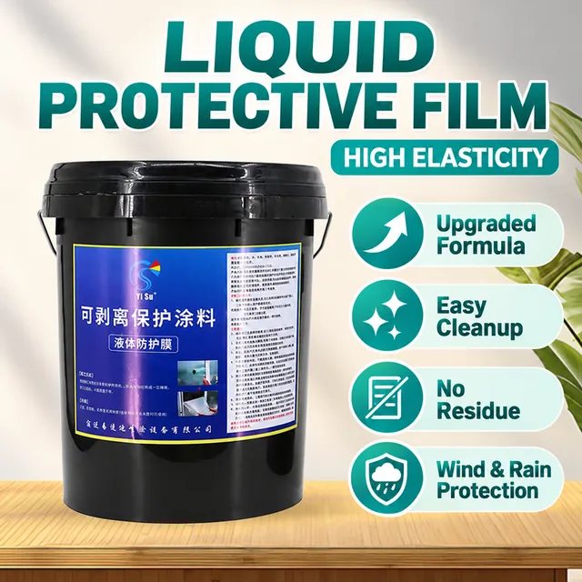Black pail of peelable furniture protective coating