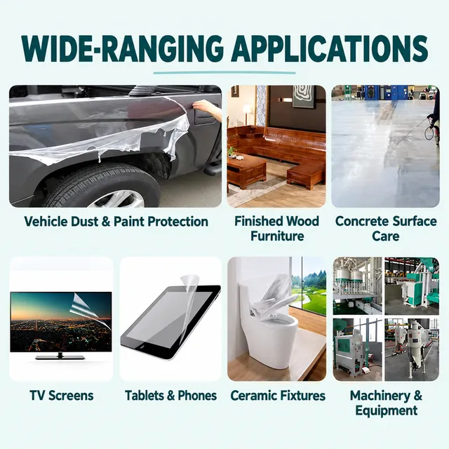 Furniture, screens, fixtures and machinery application examples