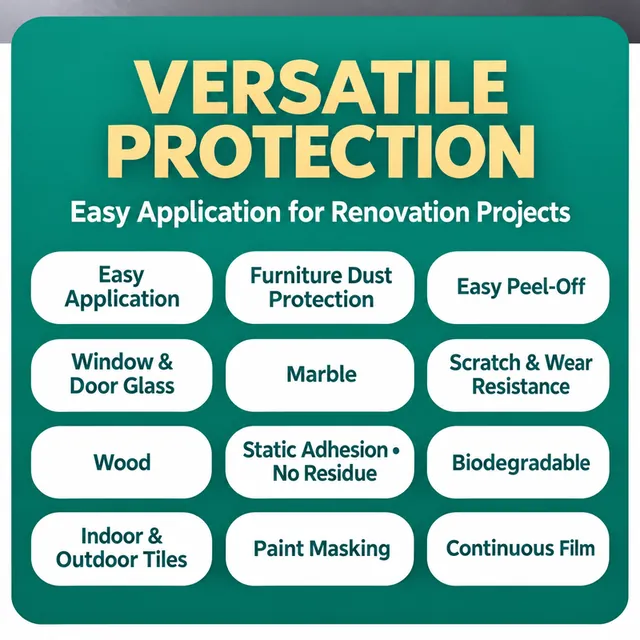 List of temporary surface protection applications
