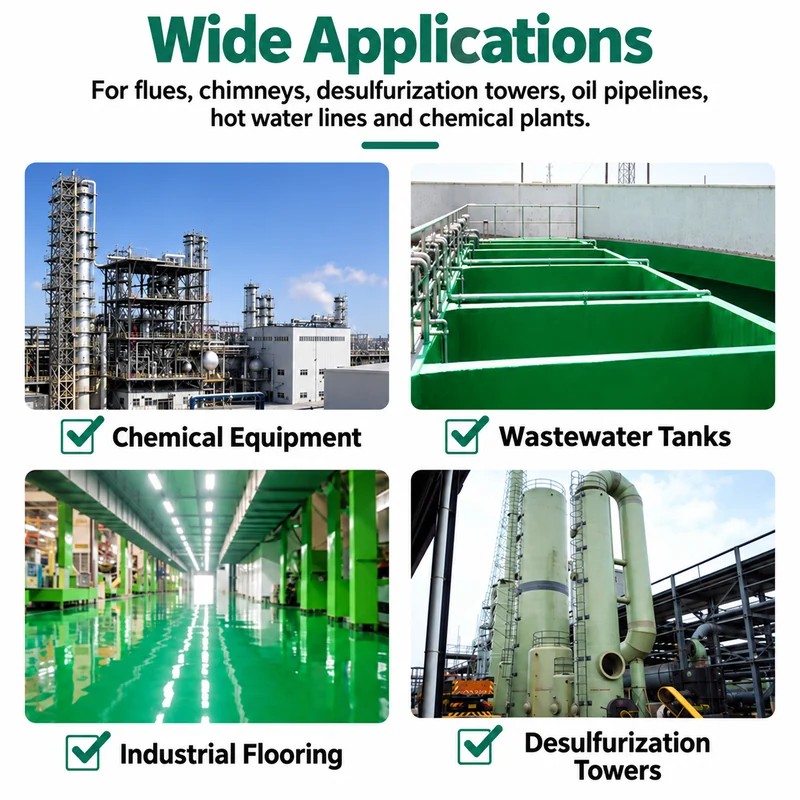 Industrial equipment, tanks and desulfurisation tower examples