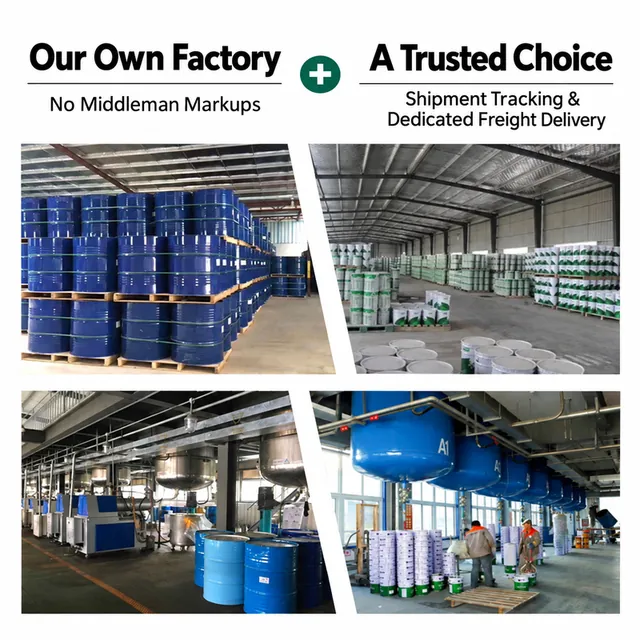 Production and warehouse photo collage
