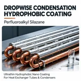 Hydrophobic coating illustration for heat exchanger tubes
