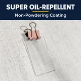 Clear coated test panel held with a clip