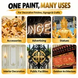 Gold finishes on ornaments, signs, gates and architecture