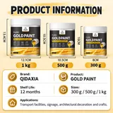 Gold paint container sizes and packaging information