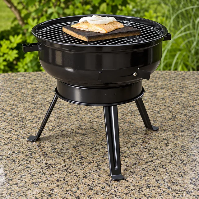 Black outdoor grill