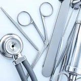 Metal scissors and other instrument surfaces