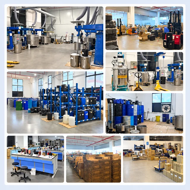 UV material production, laboratory and storage-area collage
