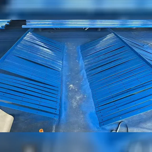 Coated steel panels used to illustrate zinc-rich primer coverage