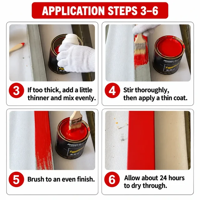 Application and curing steps for silicone heat-resistant metal paint
