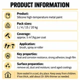 Silicone metal paint properties, preparation and storage information