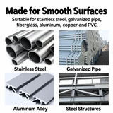 Smooth metal surfaces prepared for fluorocarbon paint