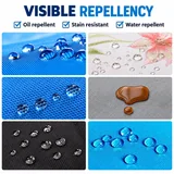 Water droplets beading on treated textile surfaces