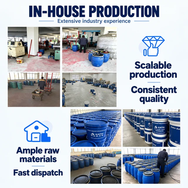 Leather coating production equipment and stacked coating pails