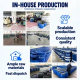 Leather coating production equipment and stacked coating pails