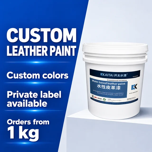 Leather paint pail with custom-colour and private-label options