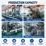 Cooling-material production equipment and processing-line collage