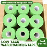 Green low-tack masking tape roll options