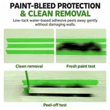 Masking tape removal test on a painted surface